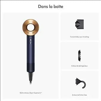 Sèche-cheveux Dyson Supersonic cheveux raides à ondulés Bleu de Prusse Cuivre - Daxaminus