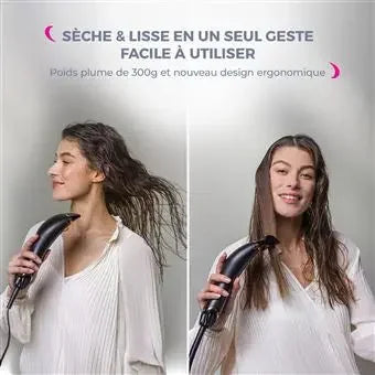 Sèche-cheveux Calor Air Motion Effet Coanda CF8C20C0 1 300 W Noir Or - Daxaminus