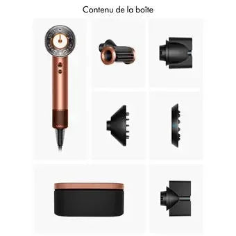 Sèche-cheveux Dyson Supersonic Nural cheveux raides à ondulés Édition Gifting 2025 Soie Ambrée - Daxaminus